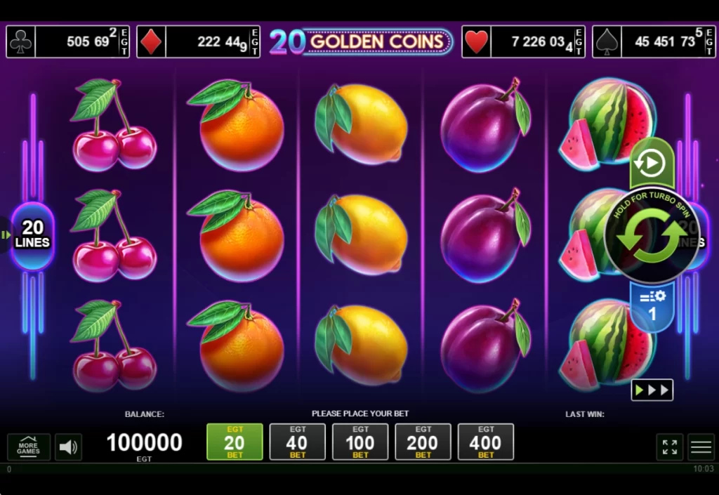 20 golden coins slot